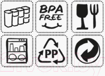 Изображение товара Емкость для хранения Rotho Domino / 1742605070 (прозрачный/зеленый)