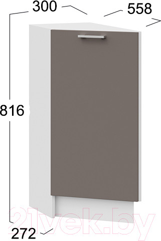 Изображение товара Шкаф-стол кухонный ТриЯ Габриэлла 1Н3Т (белый/муссон)