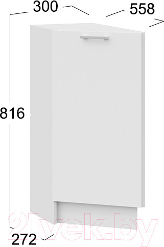 Изображение товара Шкаф-стол кухонный ТриЯ Габриэлла 1Н3Т (белый/сноу)