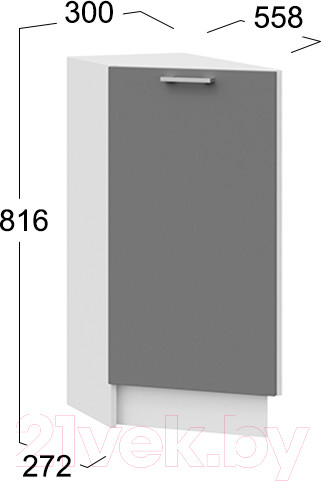 Изображение товара Шкаф-стол кухонный ТриЯ Габриэлла 1Н3Т (белый/титан)