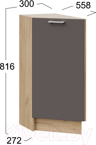 Изображение товара Шкаф-стол кухонный ТриЯ Габриэлла 1Н3Т (дуб крафт золотой/муссон)