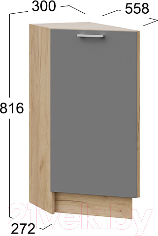 Изображение товара Шкаф-стол кухонный ТриЯ Габриэлла 1Н3Т (дуб крафт золотой/титан)