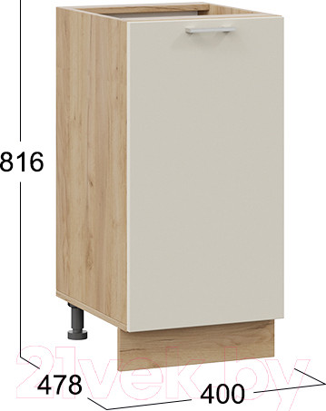 Изображение товара Шкаф-стол кухонный ТриЯ Габриэлла 1Н4 (дуб крафт золотой/крем)