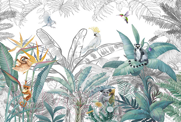 Изображение товара Фотообои листовые Vimala Джунгли детские (270x400)