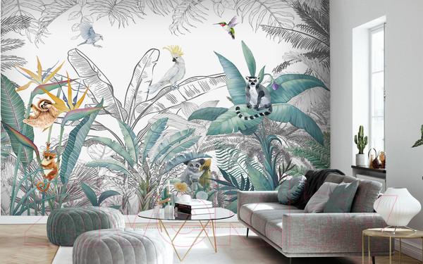 Изображение товара Фотообои листовые Vimala Джунгли детские (270x400)