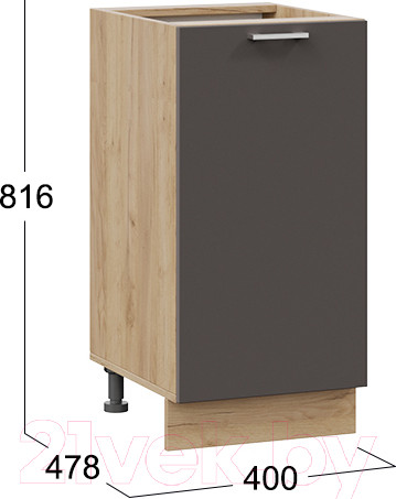 Изображение товара Шкаф-стол кухонный ТриЯ Габриэлла 1Н4 (дуб крафт золотой/муссон)