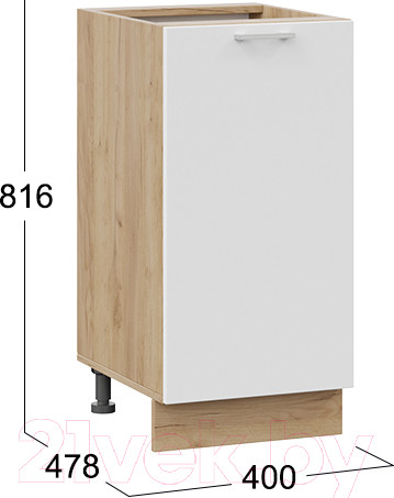 Изображение товара Шкаф-стол кухонный ТриЯ Габриэлла 1Н4 (дуб крафт золотой/сноу)