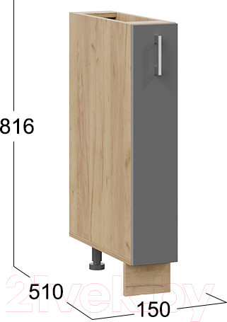 Изображение товара Шкаф карго ТриЯ Габриэлла 1Н15К (дуб крафт золотой/титан)