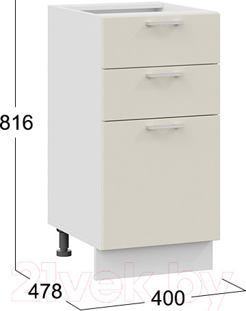 Изображение товара Шкаф-стол кухонный ТриЯ Габриэлла 1Н4Я3 (белый/крем)