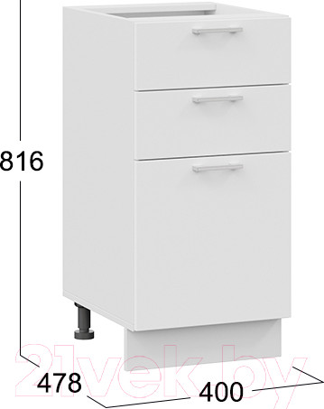 Изображение товара Шкаф-стол кухонный ТриЯ Габриэлла 1Н4Я3 (белый/сноу)