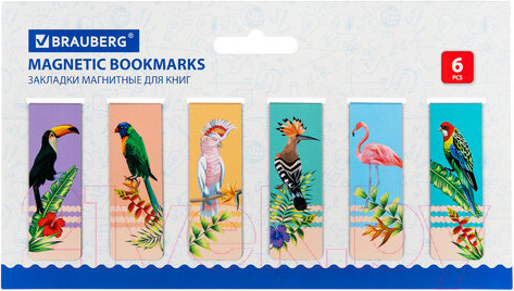 Изображение товара Набор закладок Brauberg Tropics / 113172 (12шт)