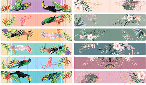 Изображение товара Набор закладок Brauberg Tropics / 113172 (12шт)