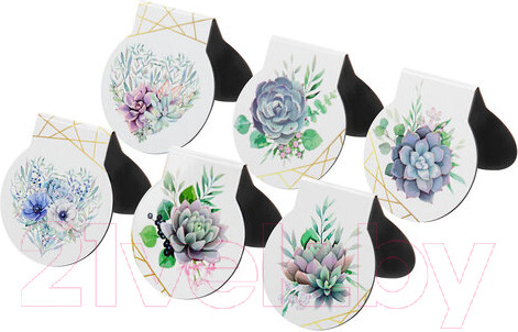 Изображение товара Набор закладок Brauberg Flowers / 113168 (6шт)