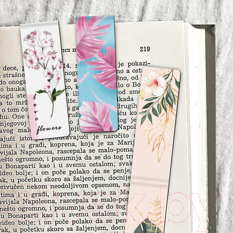 Изображение товара Набор закладок Brauberg Flowers / 113168 (6шт)