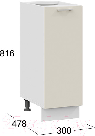 Изображение товара Шкаф-стол кухонный ТриЯ Габриэлла 1Н3 (белый/кремовый)