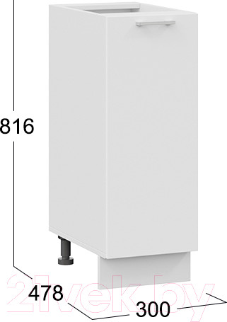 Изображение товара Шкаф-стол кухонный ТриЯ Габриэлла 1Н3 (белый/сноу)