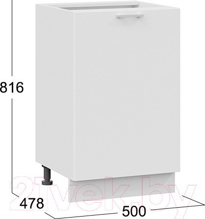 Изображение товара Шкаф-стол кухонный ТриЯ Габриэлла 1Н5 (белый/сноу)