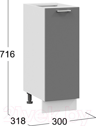 Изображение товара Шкаф-стол кухонный ТриЯ Габриэлла 1Н3 (белый/титан)