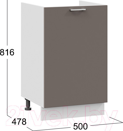 Изображение товара Шкаф под мойку ТриЯ Габриэлла 1Н5М (белый/муссон)