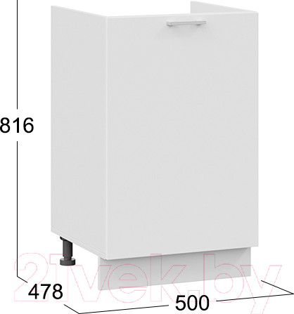 Изображение товара Шкаф под мойку ТриЯ Габриэлла 1Н5М (белый/сноу)
