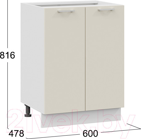 Изображение товара Шкаф-стол кухонный ТриЯ Габриэлла 1Н6 (белый/крем)