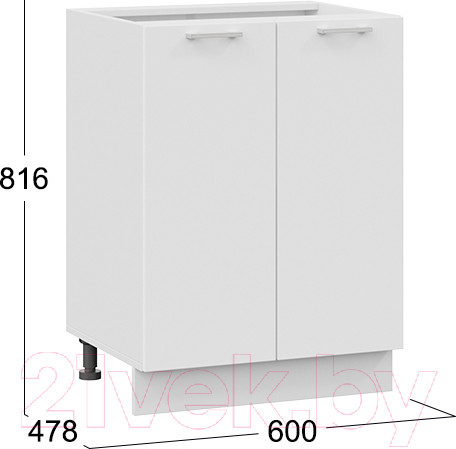Изображение товара Шкаф-стол кухонный ТриЯ Габриэлла 1Н6 (белый/сноу)