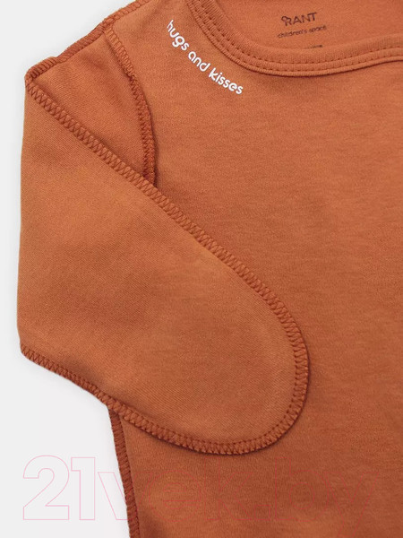 Изображение товара Распашонка Rant Hugs And Kisses / 5472/1-62 (Curry Brown, р.62)