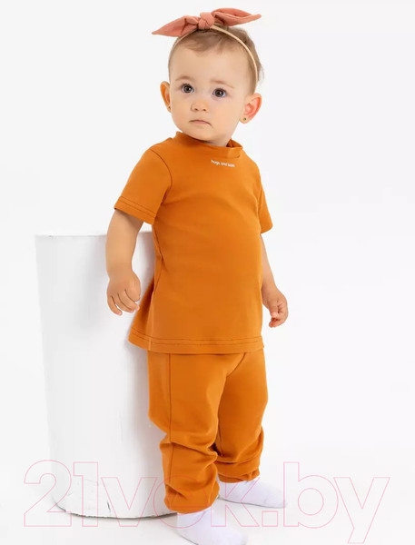 Изображение товара Футболка для малышей Rant Hugs And Kisses / 4672/1-68 (Curry Brown, р.68)