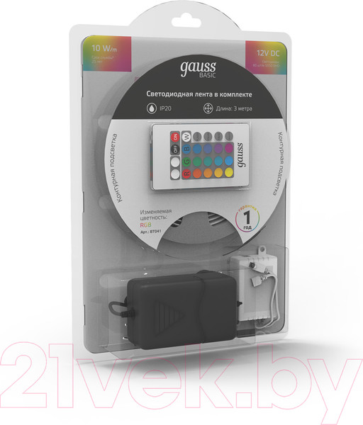 Изображение товара Светодиодная лента Gauss Basic BT041