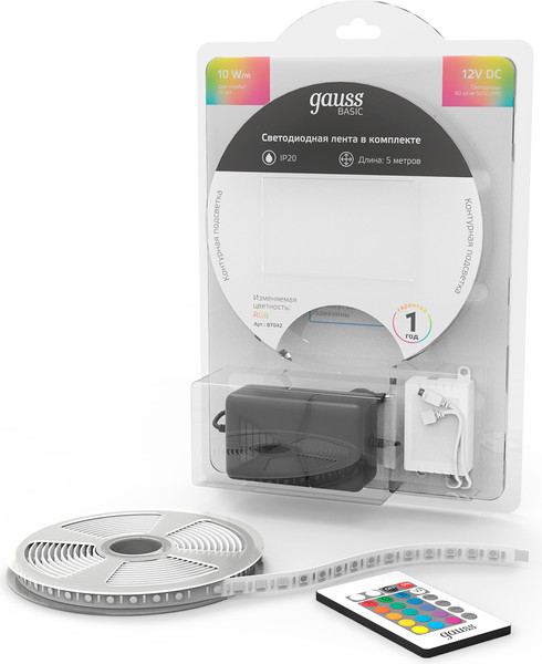 Изображение товара Светодиодная лента Gauss Basic BT042