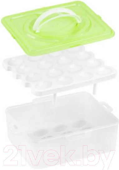 Изображение товара Контейнер Perfecto Linea для хранения яиц 34-028233 (зеленый)