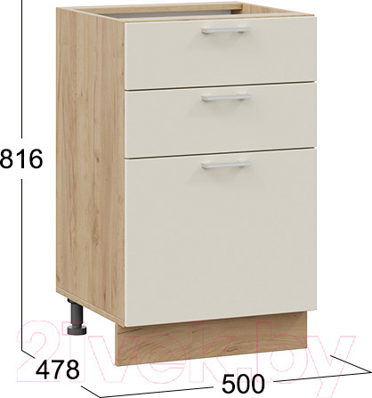 Изображение товара Шкаф-стол кухонный ТриЯ Габриэлла 1Н5Я3 (дуб крафт золотой/крем)