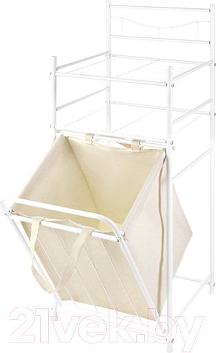 Изображение товара Стеллаж El Casa С 2-мя полками и корзиной для белья / 240218 (белый)