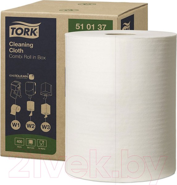 Изображение товара Набор салфеток хозяйственных Tork Нетканые в рулоне 510137 / 994967