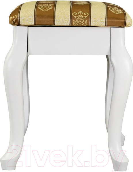 Изображение товара Банкетка Мебелик Ретро с ящиком (белый/полоса коричневый)