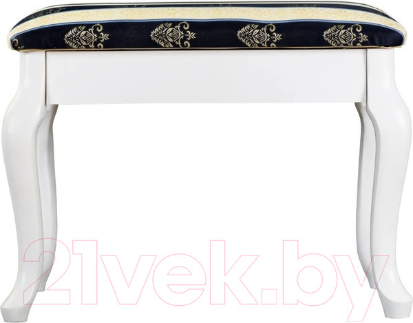 Изображение товара Банкетка Мебелик Ретро с ящиком (белый/полоса синий)