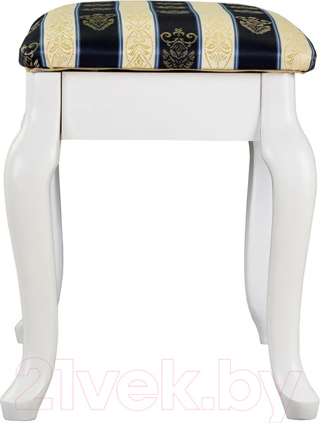 Изображение товара Банкетка Мебелик Ретро с ящиком (белый/полоса синий)
