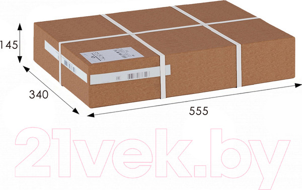 Изображение товара Банкетка Мебелик Ретро с ящиком (белый/полоса коричневый)