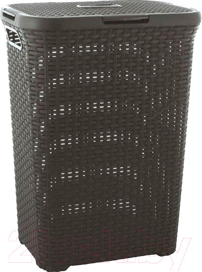 Изображение товара Корзина для белья Curver Natural Style 189211 (60л, темно-серый)