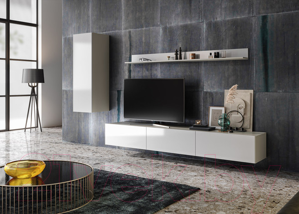 Изображение товара Тумба Мебель-КМК 3я Женева 0889.3 (белый/белый глянец)