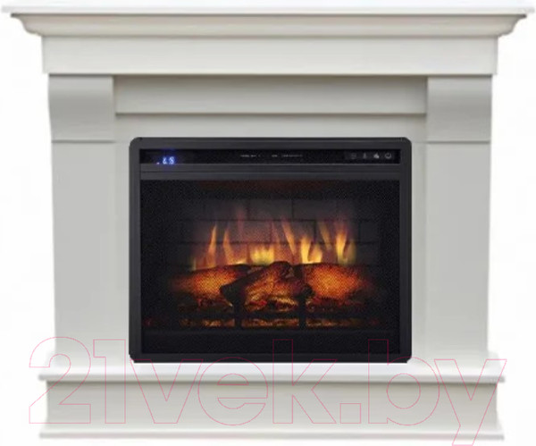 Изображение товара Каминокомплект Смолком Albion V23 + Vision 23 EF LED 3D FX (бьянко белый)