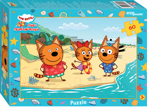 Изображение товара Пазл Step Puzzle Три кота / 81235 (60эл)