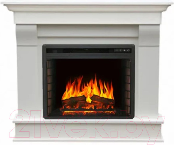 Изображение товара Каминокомплект Смолком Albion V23 + Vision 23 EF LED FX (бьянко белый)