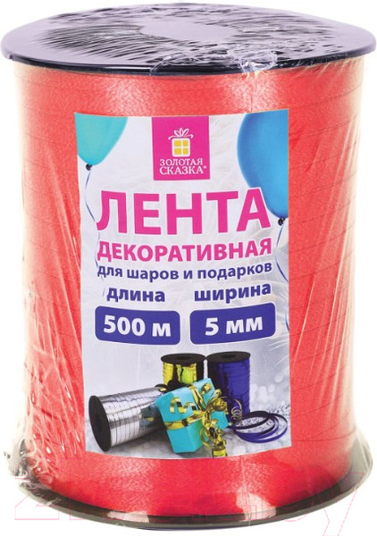 Изображение товара Лента декоративная Золотая сказка 591811 (красный)