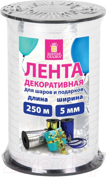 Изображение товара Лента декоративная Золотая сказка 591816 (серебряный)