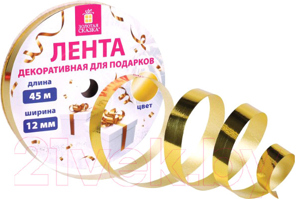 Изображение товара Лента декоративная Золотая сказка 591820 (золотой металлик)