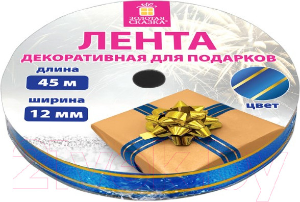 Изображение товара Лента декоративная Золотая сказка 591822 (синий/золотой)