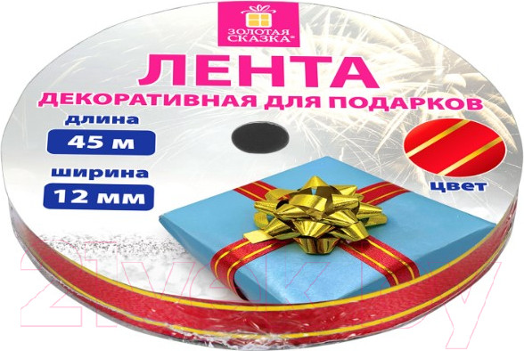 Изображение товара Лента декоративная Золотая сказка 591823 (красный/золотой)