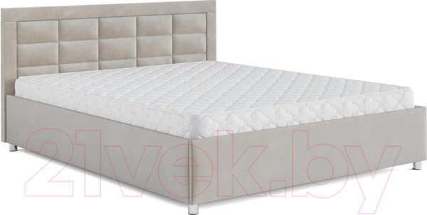 Изображение товара Полуторная кровать Mebel-Ars Версаль 140 (бархат бежевый/Star Velvet 6 Beige)