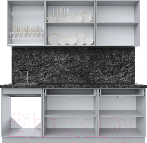 Изображение товара Кухонный гарнитур Интерлиния Берес 2.1А (дуб английский/бискайская сосна)